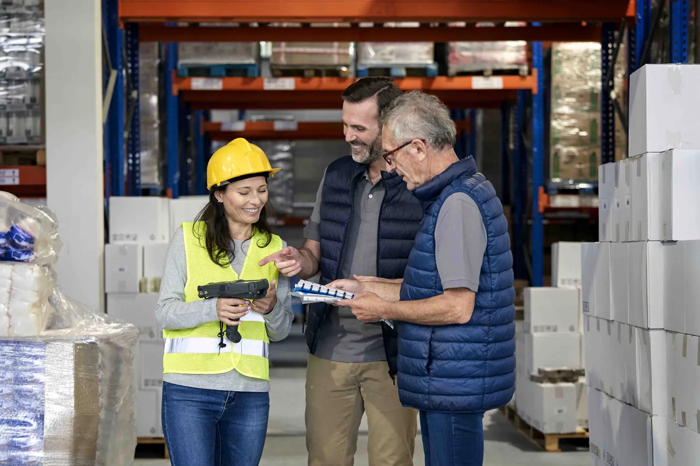 management and warehouse worker