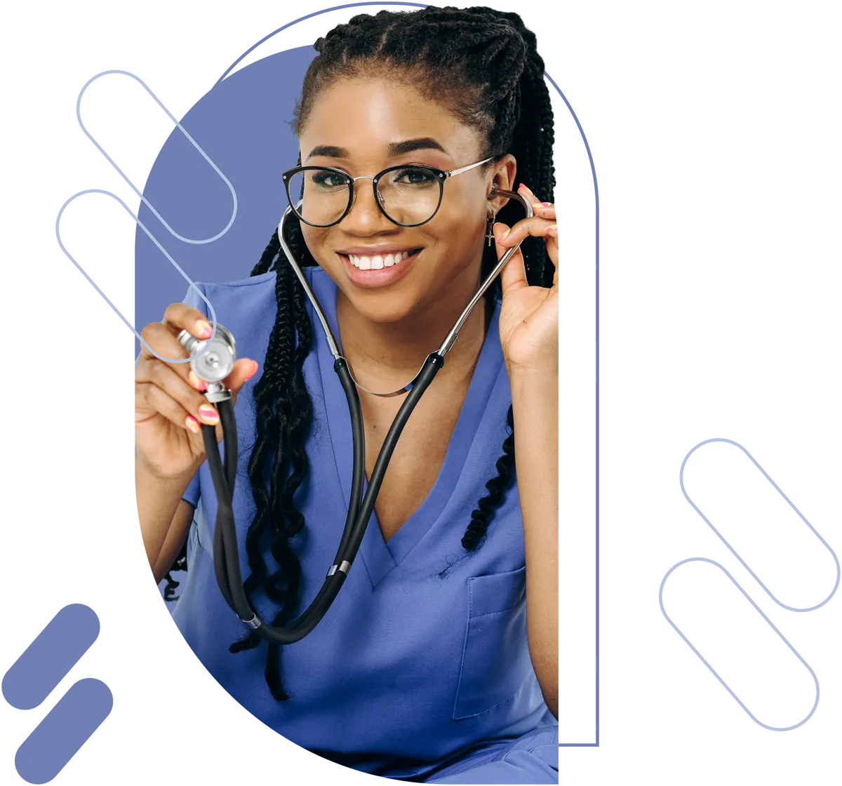 female nurse with stethoscope