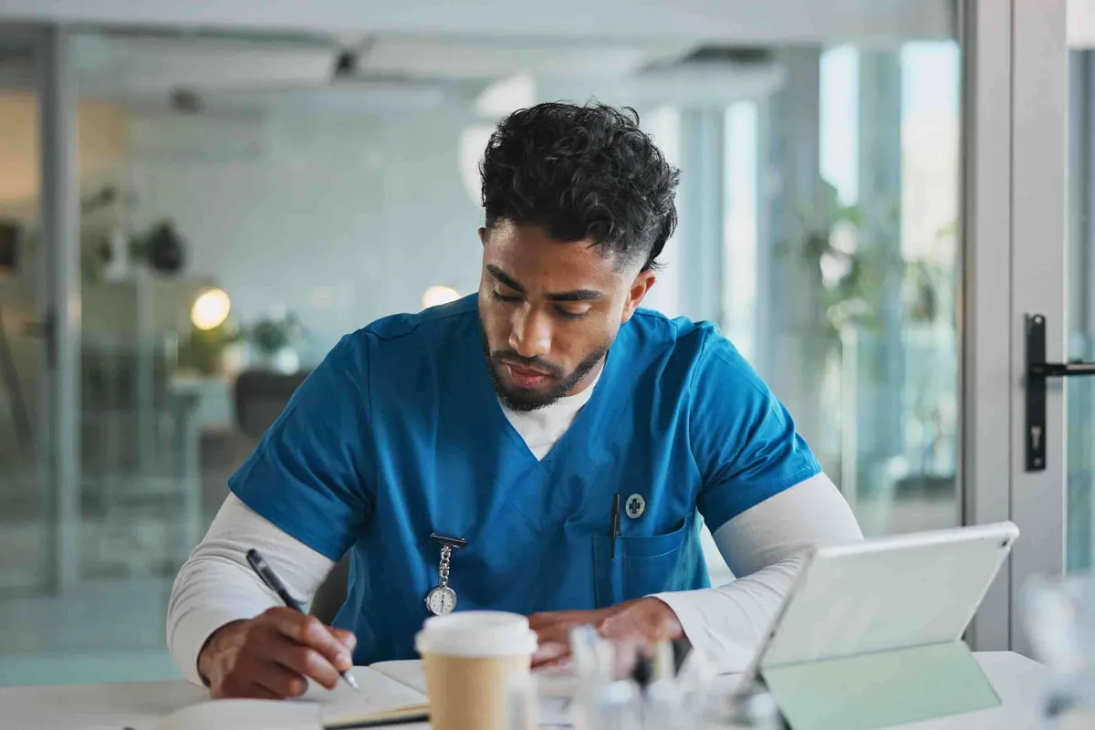 nurse writing report