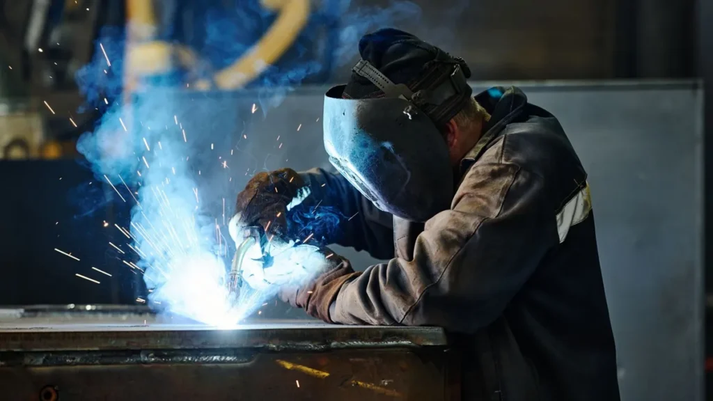welder in shop