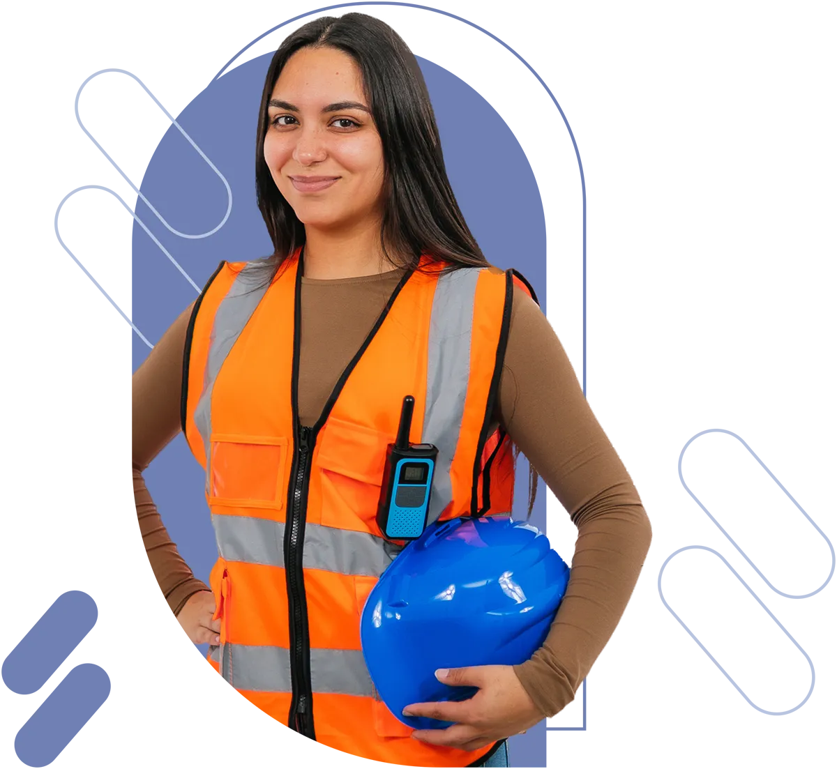 woman wearing orange safety vest